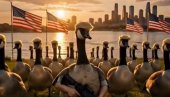 КАНАДСКЕ ГУСКЕ ПАТРОЛИРАЈУ „ЈЕЗЕРОМ АМЕРИКА“: Трамп објавио необичан видое на својој друштвеној мрежи (ВИДЕО)