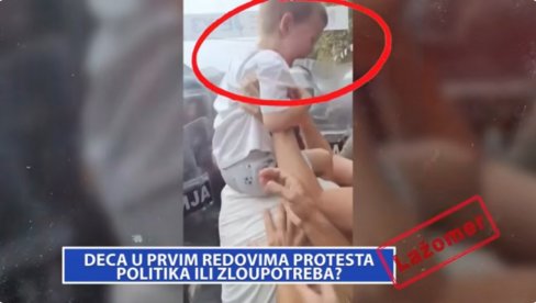 DECA U PRVIM REDOVIMA PROTESTA: Politika ili zloupotreba? (VIDEO)