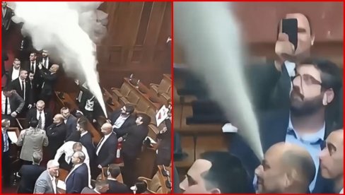 NIJE FER, GOSPODINE LAZOVIĆU... Blokaderi eksperti u rukovanju protivpožarnim aparatom, ali samo u institucijama i protiv ljudi (VIDEO)