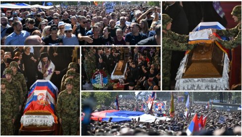 NAROD SE OPRAŠTA OD GENERALA RATKA MLADIĆA: Okupljeni na Topčiderskom groblju aplauzom dočekali kovčeg (VIDEO)