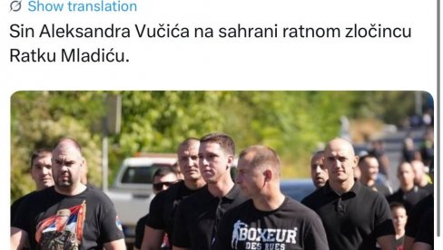 SRAMNO! Ustaški i islamistički mediji napali Danila Vučića jer je bio na sahrani generalu Mladiću