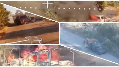 DRONOVI KAO STRŠLJENOVI NAPADAJU UKRAJINCE: Pogledajte kakve su snimke Rusi podelili - Ovog nema ni u akcionom filmovima (VIDEO)