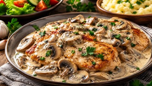 TAJNA JE U SOSU: Sočni pileći file sa šampinjonima za savršen porodični ručak (RECEPT)