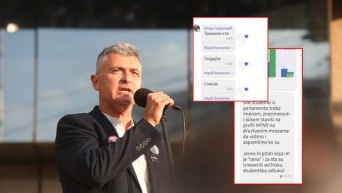 PRVI NA LISTI BLOKADERA OTVORENO TARGETIRAO STUDENTE: Srdanović im ugrozio bezbednost jer nisu hteli da budu plenumaši