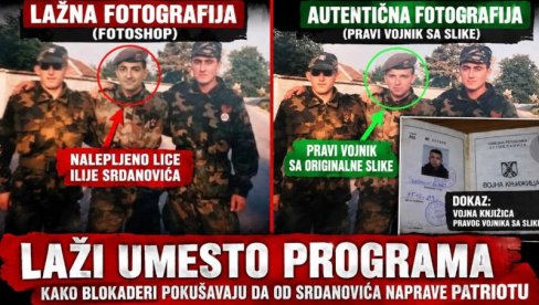 LAŽNOM FOTOGRAFIJOM ILIJE SRDANOVIĆA OD NJEGA PRAVE PATRIOTU: Podvala razotkrivena, reagovao i čovek koji poznaje pravog vojnika