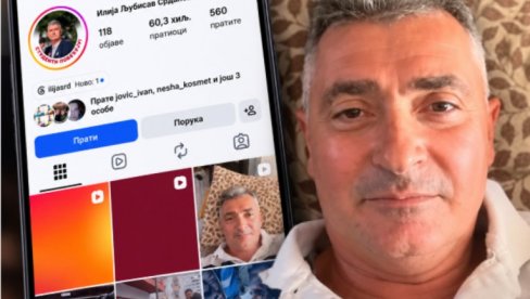 ЈОШ ЈЕДНА ЛАЖ РАЗОТКРИВЕНА! Срдановић сам угасио па вратио Инстаграм: Прича о „гашењу“ трајала свега неколико сати