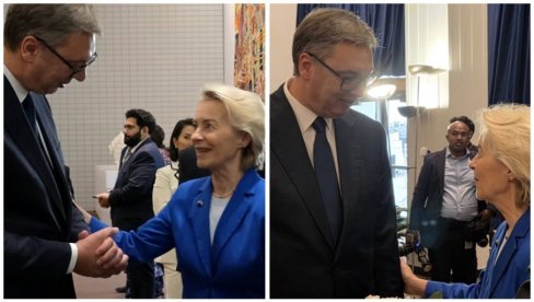 VUČIĆ RAZGOVARAO SA FON DER LAJEN NA UN: Izrazio sam joj zahvalnost za sve što je činila za Srbiju u prethodnim godinama (FOTO)