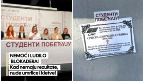 UMESTO POLITIČKIH PORUKA - UMRLICE: Na ulicama osvanuli morbidni blokaderski leci