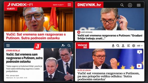 HRVATSKIM MEDIJIMA NAJBITNIJE ŠTA VUČIĆ RADI: To je ta snažna Srbija - mrze je, ali je poštuju (FOTO)