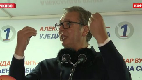 VUČIĆ SA KAMIONČETA U SELU LUKA: Neka dođu i 4 prema 1, sve ću da ih pobedim! Smanjićemo broj ministara na 12, biće ovo najmarljivija vlada