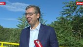 VUČIĆ NASTAVLJA BITKU ZA SRBIJU Obišao radove na putu Brestovac-Selište: Govoriću slobodnije, jer me više ne vezuje predsednička funkcija