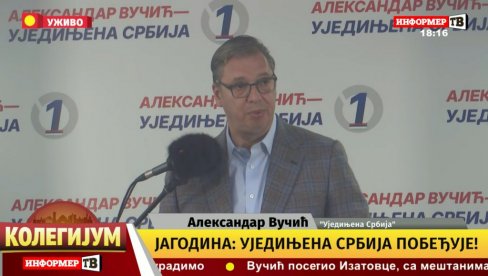PRAVDU NE DONOSI ULICA VEĆ INSTITUCIJE Vučić: Pokret otpora protiv obojene revolucije upravo je nastao u Jagodini