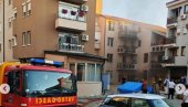 VATROGASCI NA TERENU: Gusti crni dim kulja iz stana u centru Lazarevca