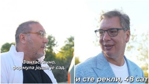 FANTASTIČNO! FORMULA 1 JE SADA Građani oduševljeni novim putem, Vučić poručio: Ko ne veruje, neka se provoza (VIDEO)
