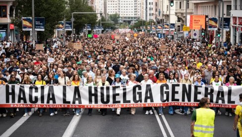 ŠPANIJA NA IVICI OPŠTEG ŠTRAJKA: Bunt protiv „proždiranja“ plata, ulični rat za krov nad glavom i politički zemljotres u Madridu