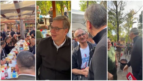 SA LOVCIMA UVEK IMA ŠTA DA SE ČUJE Vučić: Danas priče nisu bile lovačke (VIDEO)