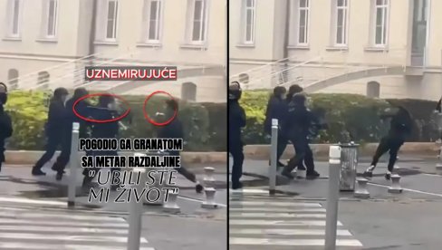 (УЗНЕМИРУЈУЋ СНИМАК) Француски полицајац гранатом погодио дечака (14) у главу - са метар удаљености: Убили су ми живот!