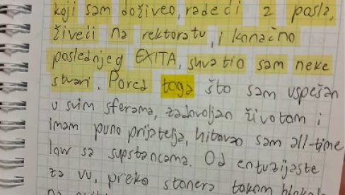 POSTALI SMO PRAVE NARKOMANČINE Pronađen blokaderski dnevnik prilikom istrage smrti Milice Živković - je li ovo borba za pravdu? (VIDEO)