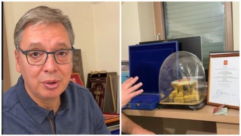 OVO PRVI PUT POKAZUJEM U JAVNOSTI... Vučić: Ponosim se ordenjem koje sam dobio od Vladimira Vladimiroviča Putina i Si Đinpinga (VIDEO)