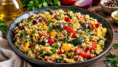 POSNA SALATA: Od prosa i pečenog povrća