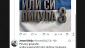 СИМПАТИЗЕРИ СТУДЕНТСКЕ ЛИСТЕ ПОРУЧУЈУ:  Пицула је господин, а Ратко Младић геноцидни злочинац!