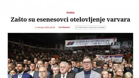NISU SAMO ĆACIJI, SAD SU I VARVARI?! Sraman tekst ražalovanog zamenika urednika Trećeg programa