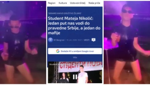 KAD BI SODOMA I GOMORA BILE ČOVEK: Pogledajte skandalozan snimak blokadera Mateje Nikolića kojeg N1 kuje u zvezde (VIDEO)