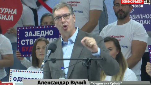 JEDINO AKO ME UBIJU MOGU DA DOBIJU IZBORE Vučić: Sve što budemo izbrojali pokazaće nedvosmilsenu pobedu slobodarske i nezavisne Srbije