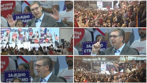 VELIČANSTVEN SKUP U ZAJEČARU, VUČIĆ PREDSTAVIO PLAN ZA ISTOČNU SRBIJU: Ne dam Srbiju najgorima, ne dam da nam unište decu i budućnost!