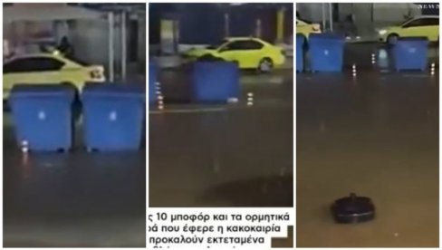 SNAŽNO NEVREME POGODILO GRČKU, SNIMCI SU JEZIVI: Poplave na ulicama, bujice nosile automobile, zatvorene škole (VIDEO)