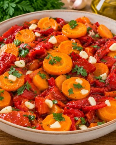 SALATA OD PEČENIH PAPRIKA I ŠARGAREPE: Mirisna, osvežavajuća i puna ukusa
