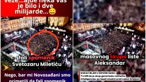 KAKAV BLAM U NOVOM SADU: Blokaderi tvrdili da je skup generisao AI, pa ispali smešni pred celom Srbijom!