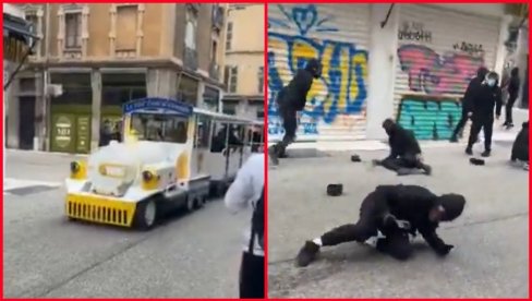 MASKIRANI DEMONSTRANTI OTELI TURISTIČKI VOZIĆ: Haos u Francuskoj ne jenjava, pojavio se dramatičan snimak (VIDEO)