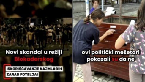 NOVI SKANDAL U REŽIJI BLOKADERA: Maloletnu decu angažovali da lepe propagandne plakate i odrađuju prljavi posao za njih