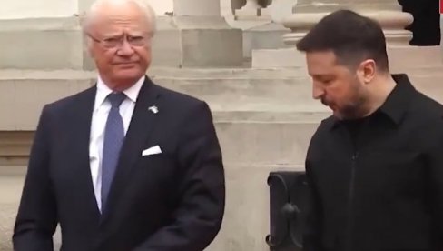 ZELENSKI PLJUNUO KRALJA ŠVEDSKE? Snimak se širi društvenim mrežama (VIDEO)