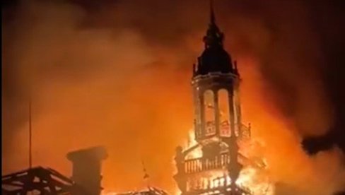 OVO JE ISTORIJSKA TRAGEDIJA! Gradonačelnik u suzama nakon razornih nereda u Francuskoj, drevni toranj u plamenu (VIDEO)