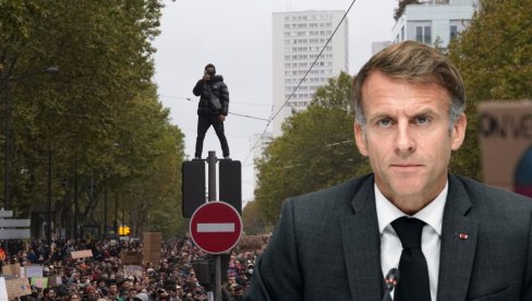 VANDALI PLAĆAJU: Makron udario na demonstrante, a sindikat uperio prst u njega