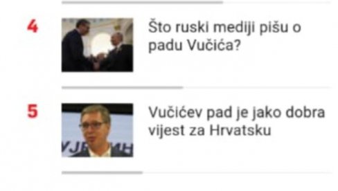 „VUČIĆEV PAD JE DOBRA VEST ZA HRVATSKU“ Hrvatski političari i mediji slave izborni ishod u Srbiji!