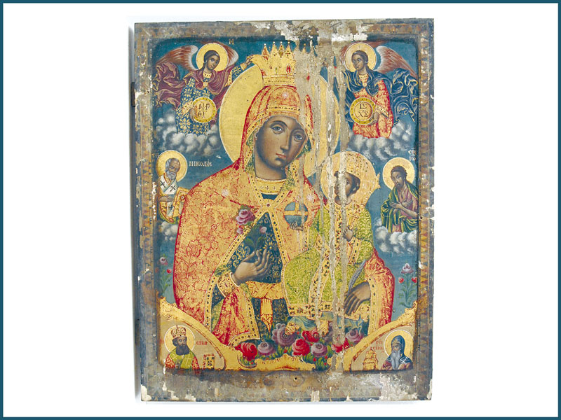 Икона Богородице, енигма бордо и плавих ружа