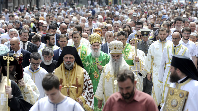 Литија централним градским улицама поводом Спасовдана