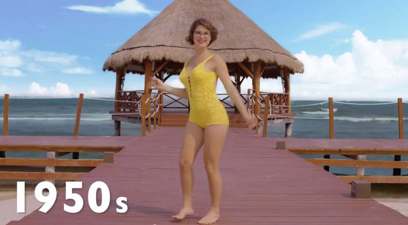 ВИДЕО: Еволуција купаћих костима са Плејбојевом зечицом