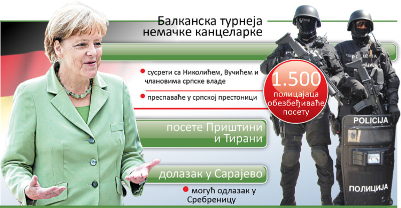 Меркелова стиже 9. јула