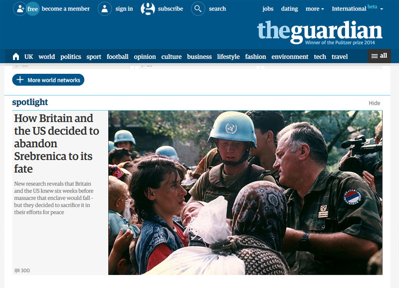 Гардијан: САД, Француска и Велика Британија знале да ће Сребреница пасти!