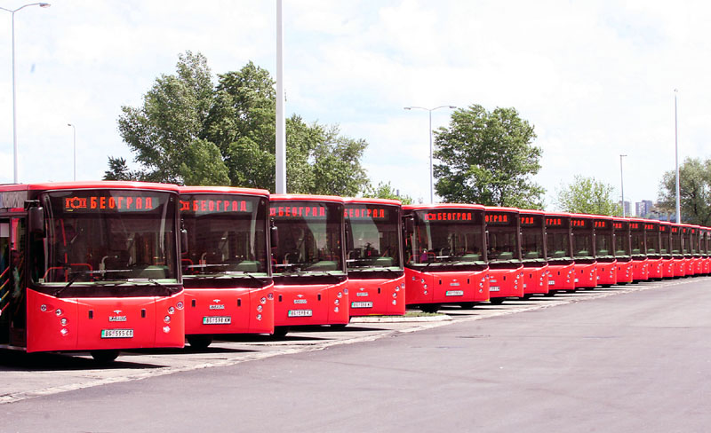 Возила градског превоза црвене боје од 1. јануара