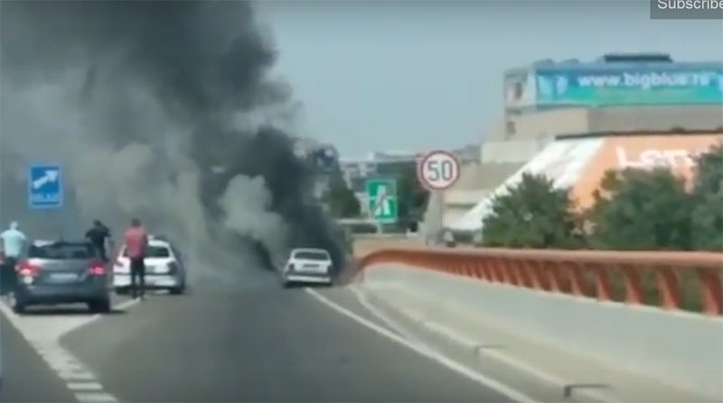 Експлодирао аутомобил на Газели!