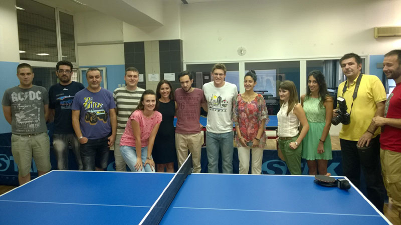 Стјепановић се дружио са новинарима: Веља мајстор и пинг понга