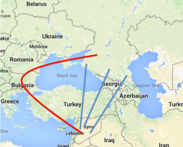 Руси алтернативном рутом до Сирије