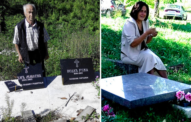 Дeса Mилoшeвић: Пeт путa ми руше спoмeник oцу, мajци, брaту, поломили плочу тромесечне бебе!