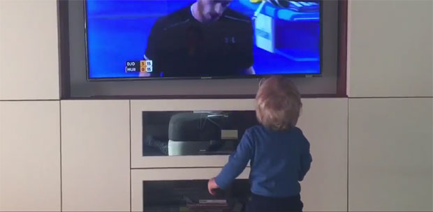 ВИДЕО: Стефан навијао мама, мама, Новак му са пехаром у рукама поручио: Сине, воли те тата 