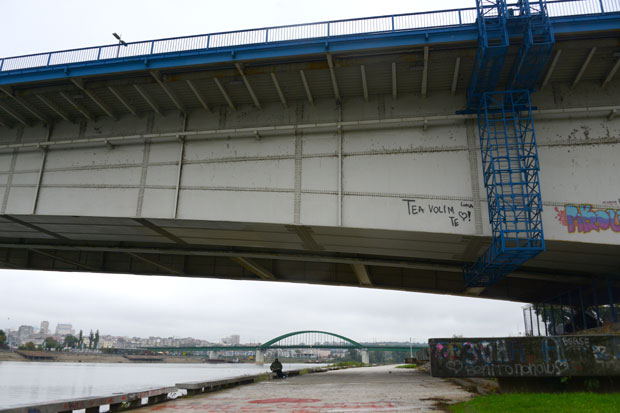 ДРАМА НА БРАНКОВОМ МОСТУ: Скинуо сву одећу са себе па скочио у реку!